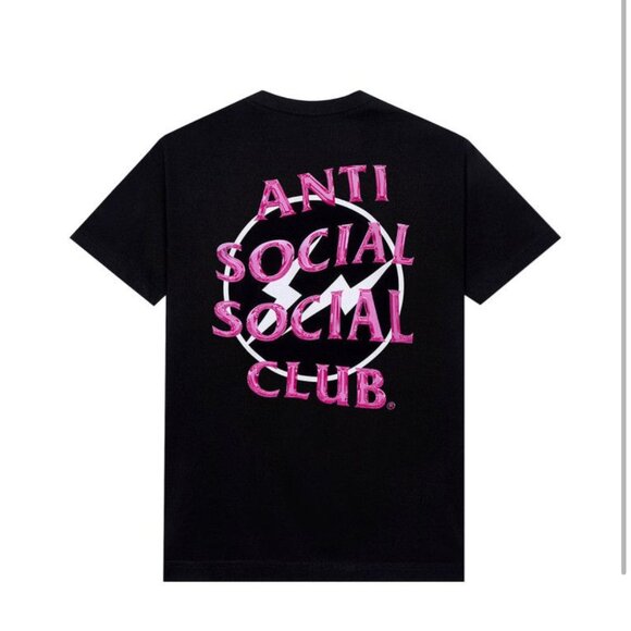 Anti Social Social Club x Fragment Precious Petals Tee (FW22) Black Pink - Picture 1 of 2